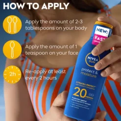 NIVEA SUN Solkräm Protect & Moisture Sun Lotion SPF20 200 ml