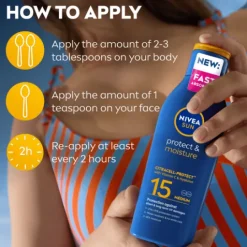 NIVEA SUN Solkräm Protect & Moisture Sun Lotion SPF15 200 ml