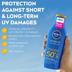 NIVEA SUN Solkräm Protect & Moisture Sun Lotion SPF50+ 200 ml