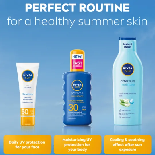 NIVEA SUN Solskydd Protect & Moisture Sun Spray SPF30 200 ml