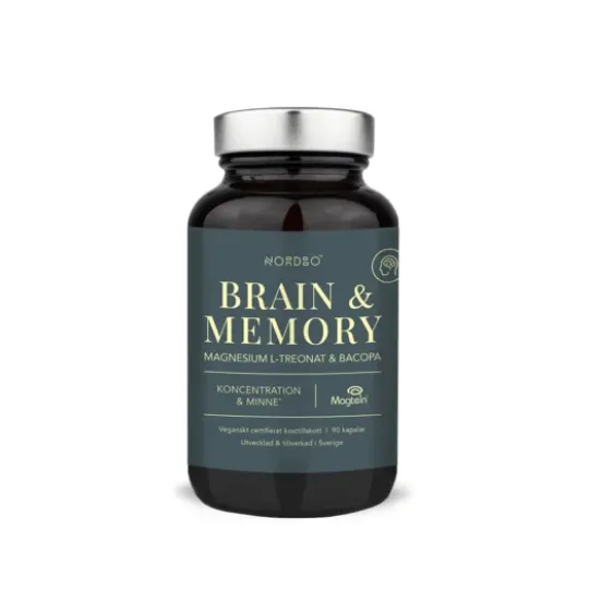 Nordbo Brain & Memory Magnesium 90 kapslar