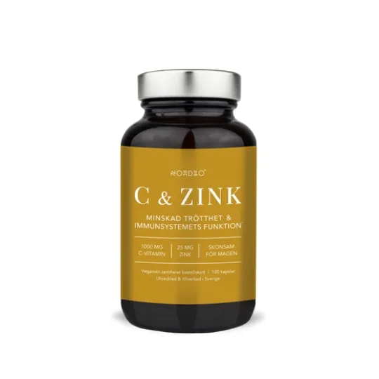Nordbo C-vitamin & Zink 100 kapslar