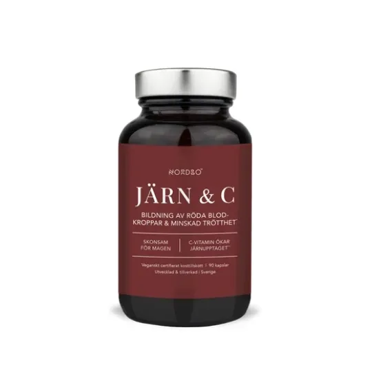 Nordbo Järn & C-vitamin 90 kapslar