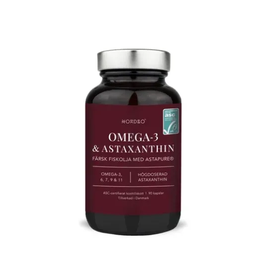 Nordbo Omega-3 & Astaxanthin 90 kapslar