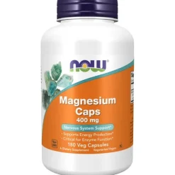 NOW Magnesium 400 mg 180 vegkapslar