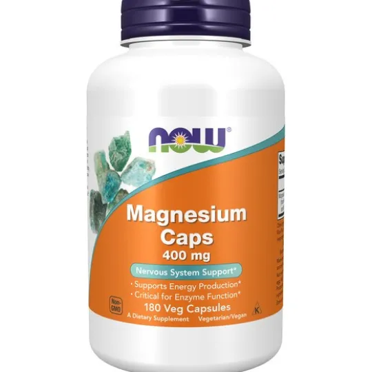 NOW Magnesium 400 mg 180 vegkapslar