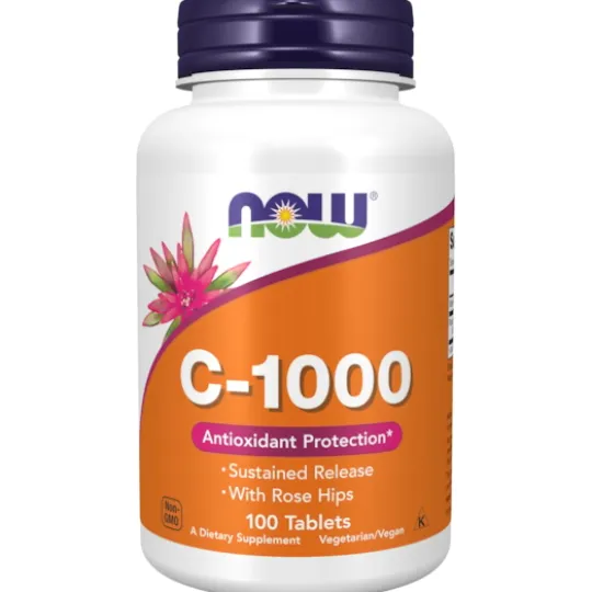 NOW Vitamin C 1000 Sustained Release 100 tabletter