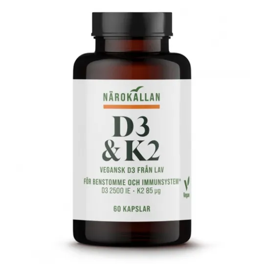 Närokällan D3 & K2 60 kapslar