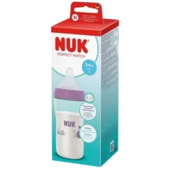 NUK Perfect Match Nappflaska 260 ml Hippo