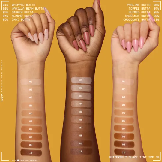 NYX Professional Makeup Buttermelt Glaze Skin Tint SPF30 Foundation 04 Almond Butta 30 ml