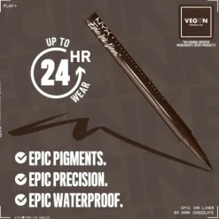 NYX Professional Makeup Epic Ink Waterproof Liquid Eyeliner 03 Dark Chocolate 1 ml