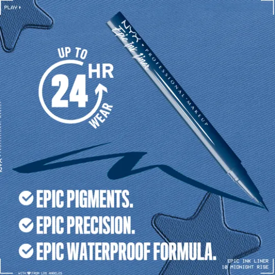 NYX Professional Makeup Epic Ink Waterproof Liquid Eyeliner 10 Midnight Rise 1 ml
