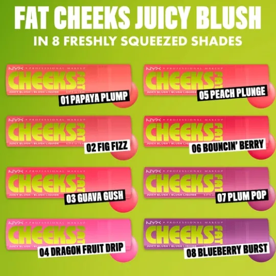 NYX Professional Makeup Fat Cheeks Blush 6 Bouncin Berry 8 ml