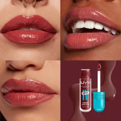 NYX Professional Makeup Lip I.V. Hydrating Gloss Stain läppglans 08 Drippin in Rose 5 ml