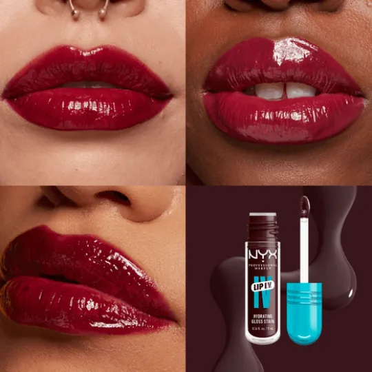 NYX Professional Makeup Lip I.V. Hydrating Gloss Stain läppglans 14 Mauve N Moist! 5 ml