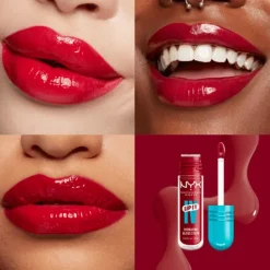 NYX Professional Makeup Lip I.V. Hydrating Gloss Stain läppglans 11 Red-Y. Set. Wet! 5 ml