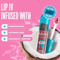 NYX Professional Makeup Lip I.V. Hydrating Gloss Stain Lip gloss 17 Petal Pourin 5 ml