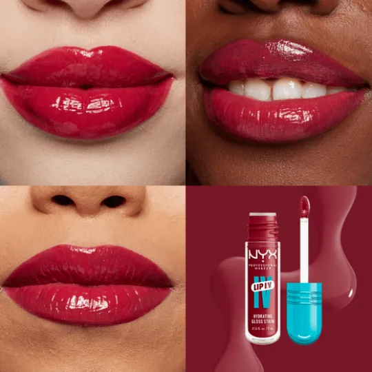 NYX Professional Makeup Lip I.V. Hydrating Gloss Stain läppglans 10 Berry Thirsty 5 ml