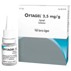 Oftagel, ögongel 2,5 mg/g 3 x 10 gr