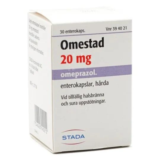 Omestad 20 mg 30 kapsel/kapslar Enterokapsel, hård