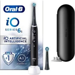 Oral-B iO 6S Svart Eltandborste med extra Tandborsthuvud