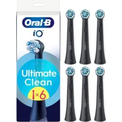 Oral-B iO Ultimate Clean Tandborsthuvuden Svart 6 st
