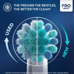 Oral-B Pro Kids Frost Eltandborste med Resefordal för Barn Designed By Braun
