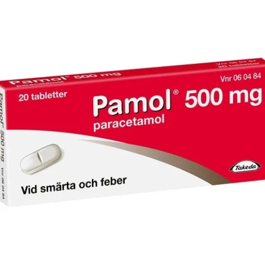 Pamol, filmdragerad tablett 500 mg 20 st
