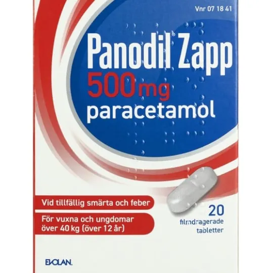 Panodil Zapp 500 mg Filmdragerad tablett 20 st