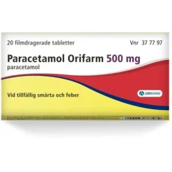 Paracetamol Orifarm, filmdragerad tablett 500 mg 20 st