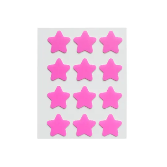Peggy World Blemish Patches Hearts and Stars Hot Pink 24 st
