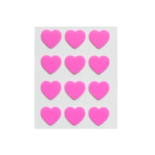 Peggy World Blemish Patches Hearts and Stars Hot Pink 24 st