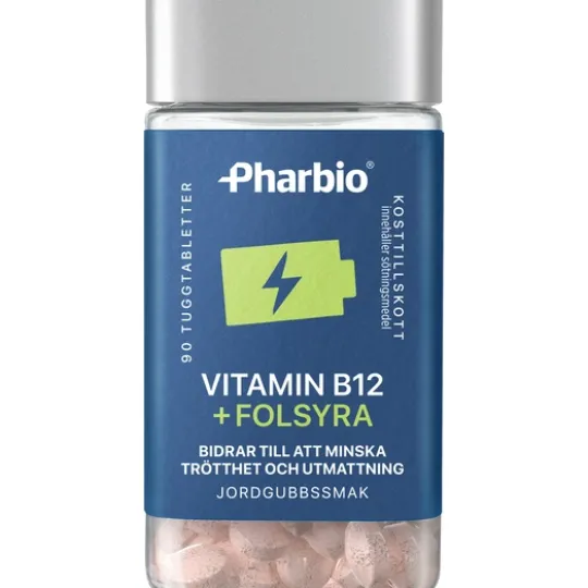 Pharbio B12 + Folsyra tuggtabletter 90 st