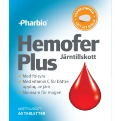 Pharbio Hemofer Plus 60 tabletter
