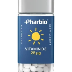 Pharbio Vitamin D3 tabletter 25 μg 120 st