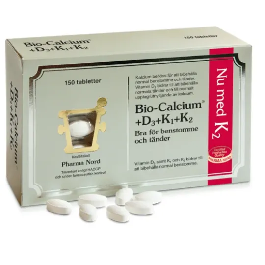 Pharma Nord Bio-Calcium+D3+K1+K2 150 tabletter