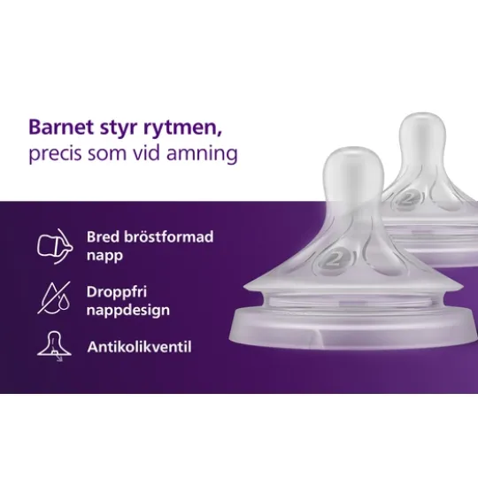 Philips Avent Natural Response Flasknapp (2) 0 m+