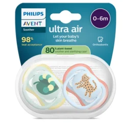 Philips Avent Ultra Air Napp Ljusgrön & Ljusblå 0-6 mån 2-pack