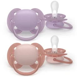 Philips Avent Ultra Soft Napp Lila & Rosa 6-18 mån 2-pack