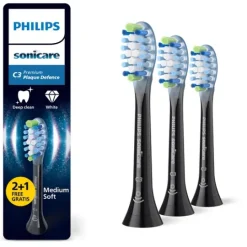 Philips Sonicare Borsthuvuden Premium Plaque Defence Svart 2+1-pack