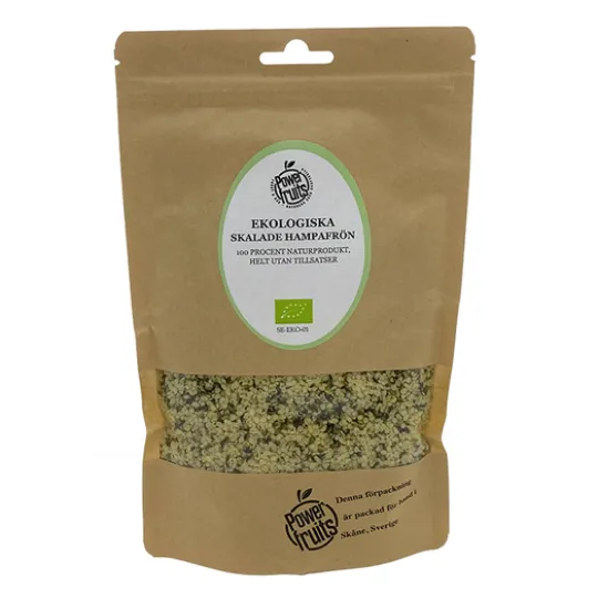 Powerfruits Ekologiska Skalade Hampafrön RAW 250 g