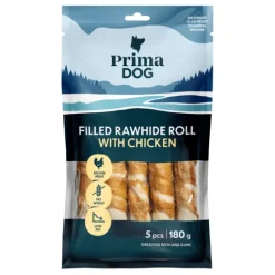 PrimaDog Fylld Tuggrulle med Kyckling 13 cm 180 g