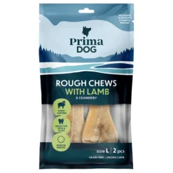 PrimaDog Rough Chews Lamm & Tranbär 13,5 cm 140 g