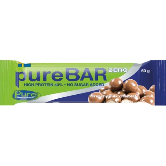 pure BAR ZERO Cruncy Milk Chocolate 50 g