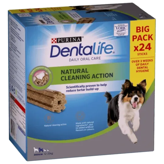 Purina DentaLife Medium 12-25 kg Big Pack 24 st