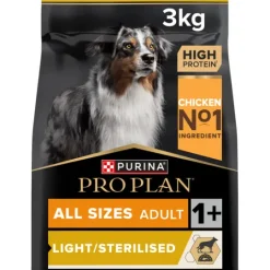 Purina Pro Plan All Sizes Adult Dog Light Sterilised Kyckling 3 kg