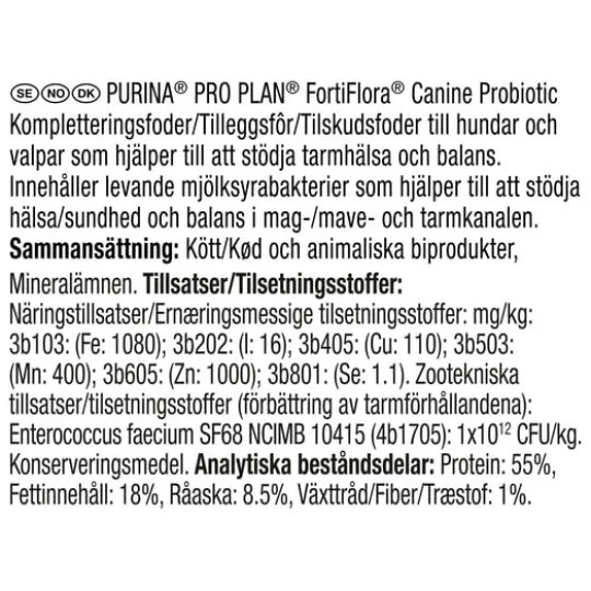 Purina Pro Plan Fortiflora Hund 30 st