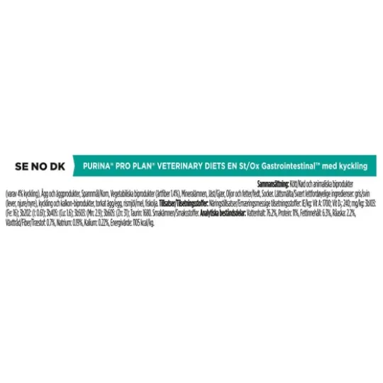 Purina Pro Plan Veterinary Diets Gastrointestinal Kyckling i Sås Katt Våtfoder 10 x 85 g