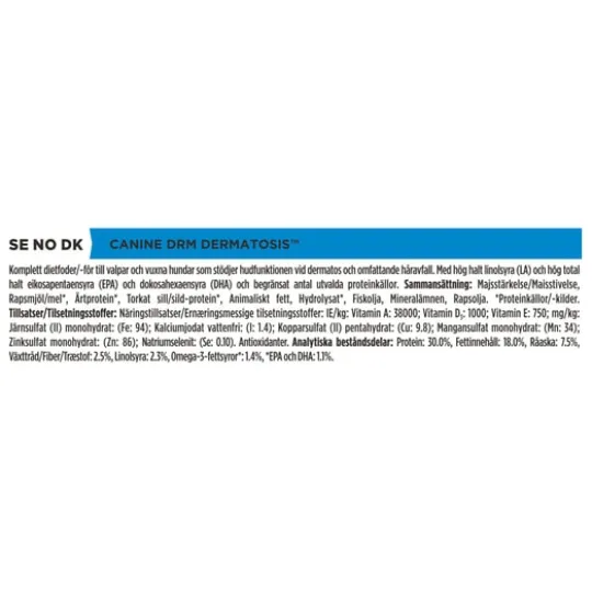 Purina Pro Plan Veterinary Diets Dermatosis Hund Torrfoder 3 kg