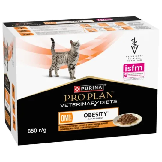 Purina Pro Plan Veterinary Diets Obesity Management Kyckling i Sås Katt Våtfoder 10 x 85 g